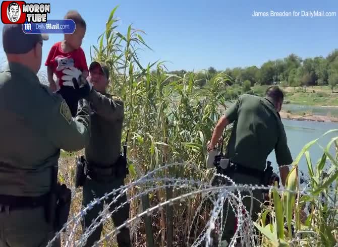 Video :After removing barbed wire to assist migrants, border police came under fire